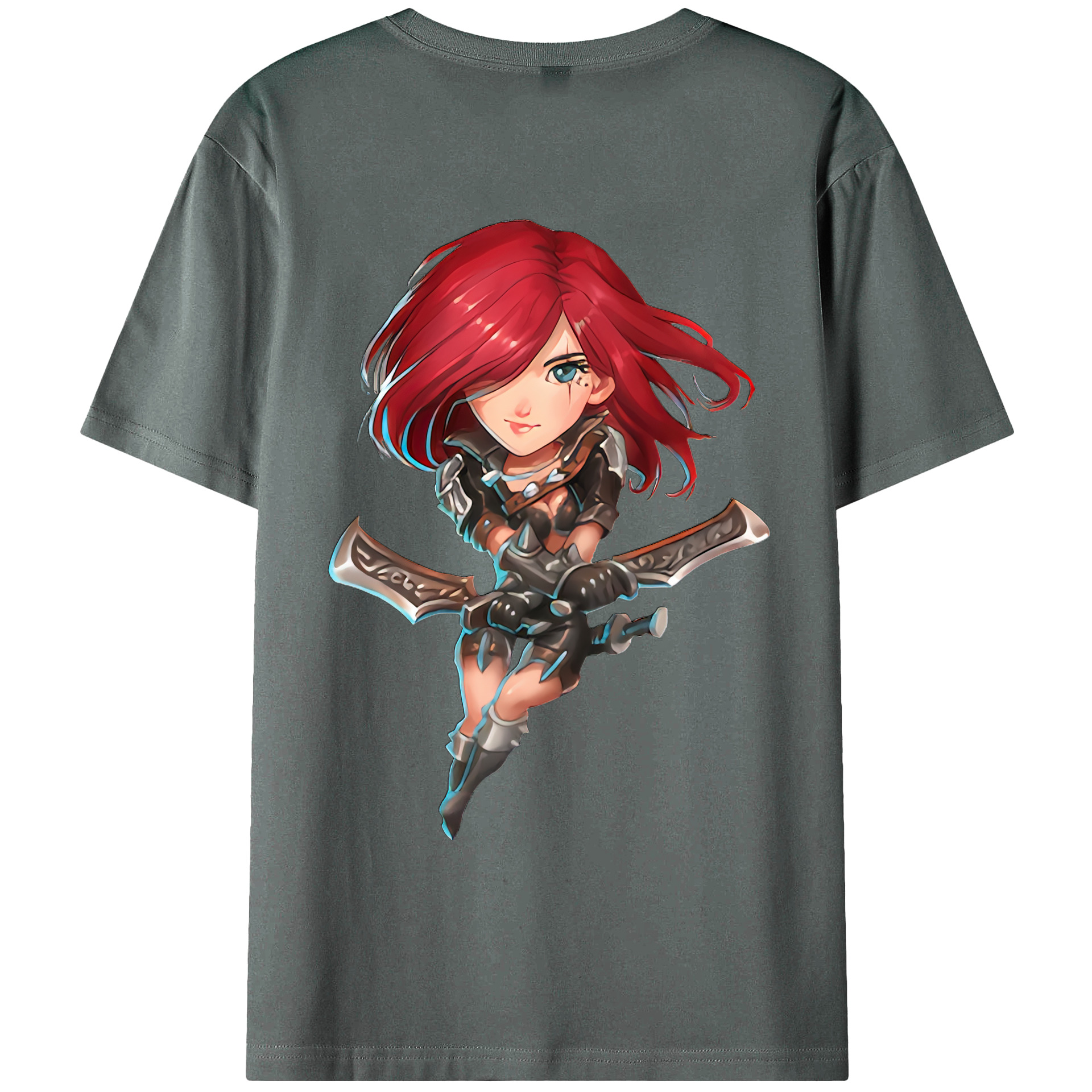 （画像用） リーグ・オブ・レジェンド League of Legends LOL 綿100％ メンズ半袖Tシャツ（バックプリント） 通気性